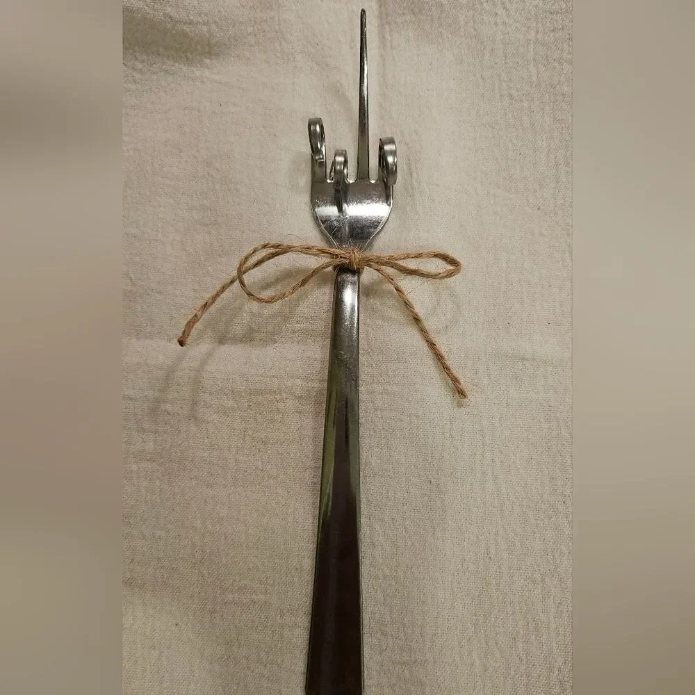 Whimsical Attitude Stainless Steel Pickle Olive Hors d'oeuvre Fork
